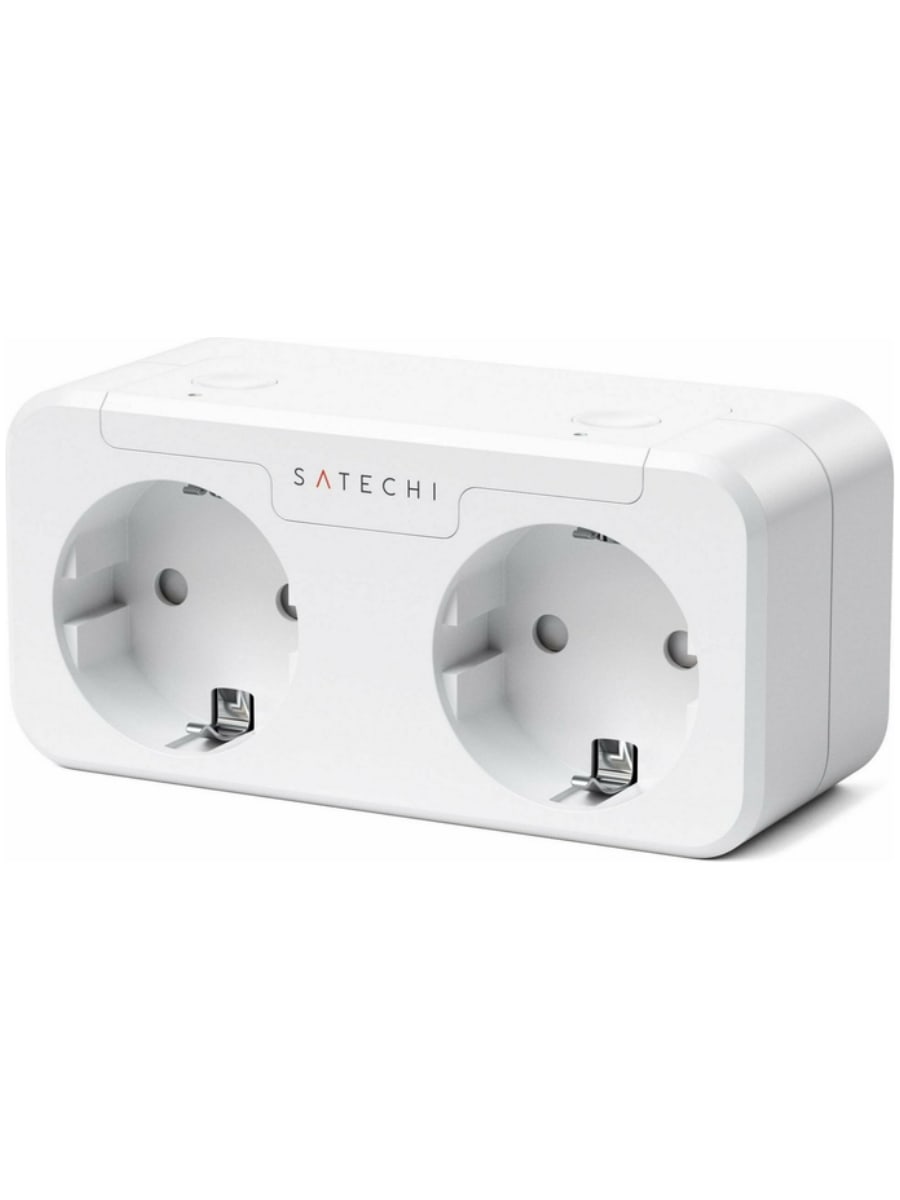 Умная розетка Satechi Homekit Dual Smart Outlet (EU) Works with Apple HomeKit ST-HK2OAW-EU