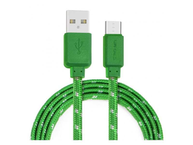 Кабель USB - Type-C  3052C CrownMicro Зеленый