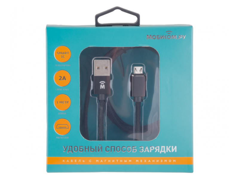 Кабель USB - micro USB Magnet 1 м Черный