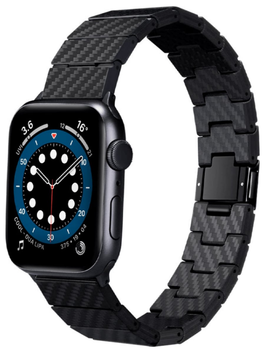 Браслет карбоновый Pitaka Modern для Apple Watch, 42/44/45mm (Черный)