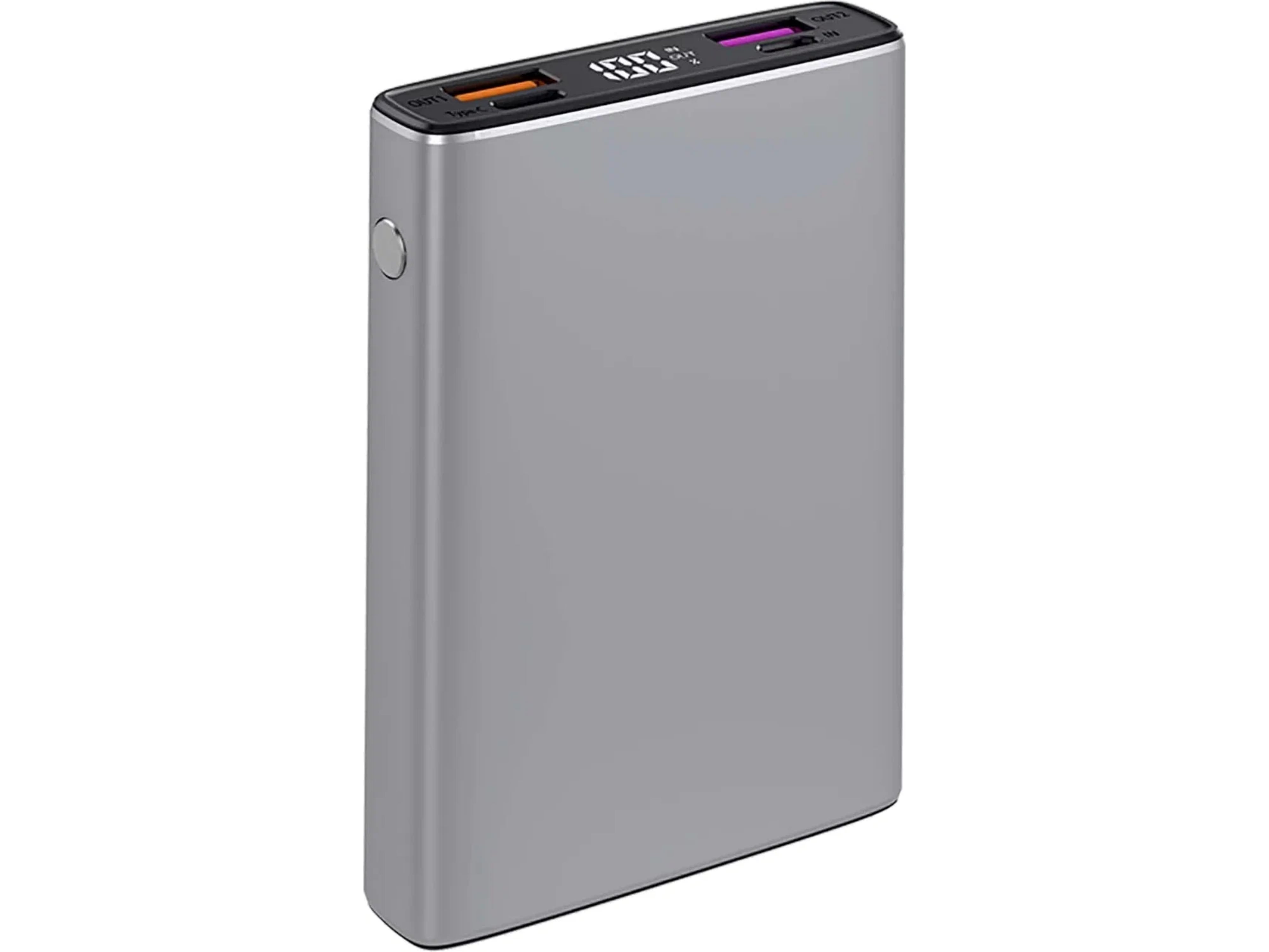Внешний аккумулятор 10000 mAh TFN Steel Mini LCD PD (Серый)