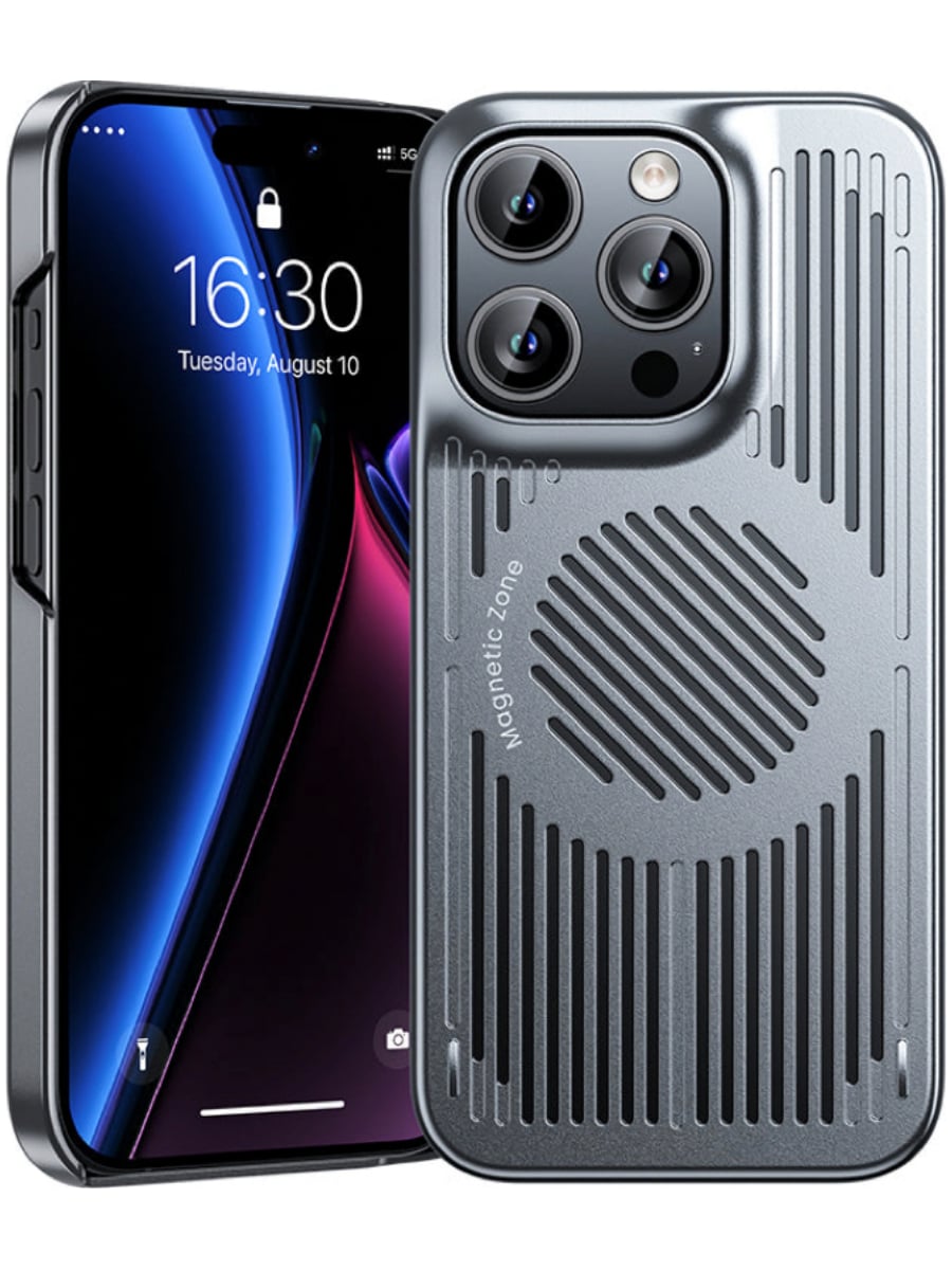 Клип-кейс для iPhone 15 Pro Benks Biliz Cooling MagSafe Серый