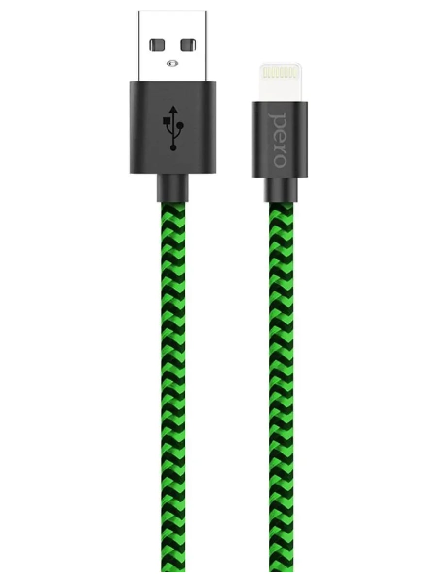 Кабель USB - Lightining 2А PERO DC-04 1м Зеленый