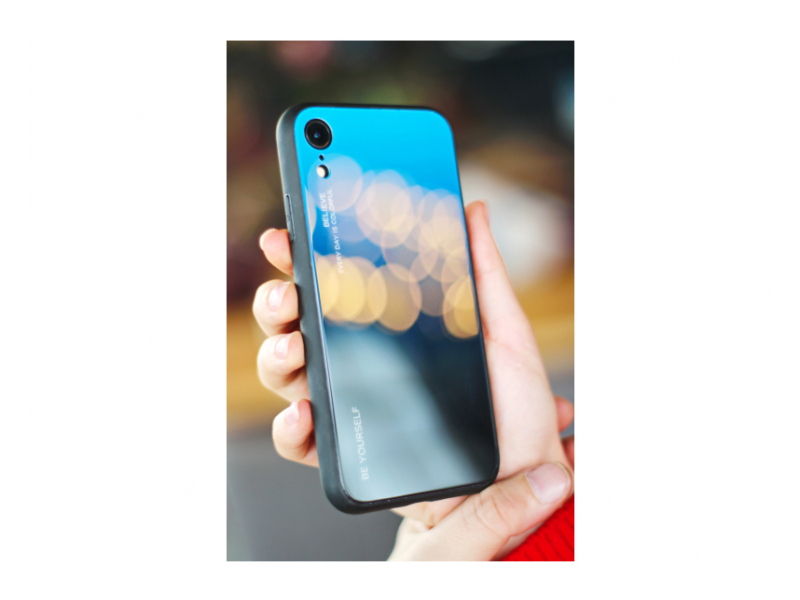 Клип-кейс iPhone XR Glass 2 Синий