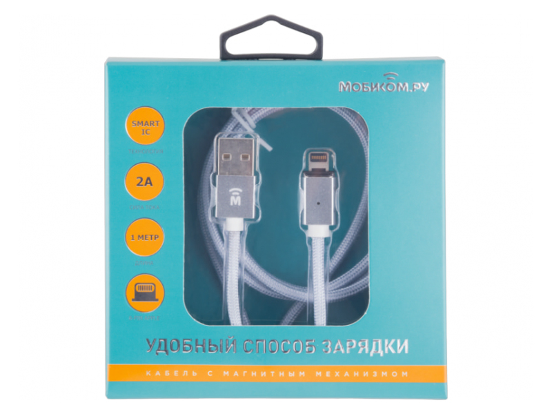 Кабель 8-pin Apple Magnet 1 м Серебряный