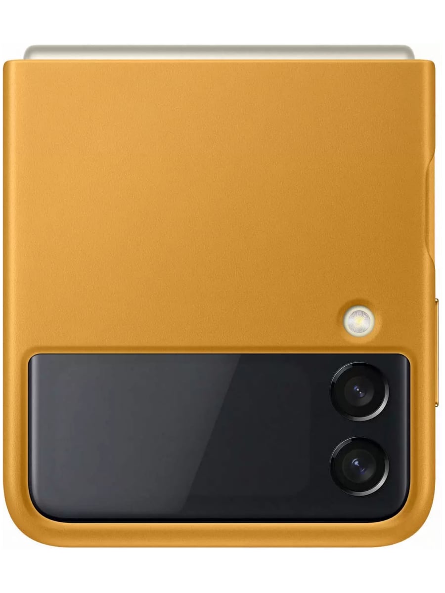Клип-кейс Samsung Galaxy Z Flip3 Leather Cover Mustard (Оранжевый)