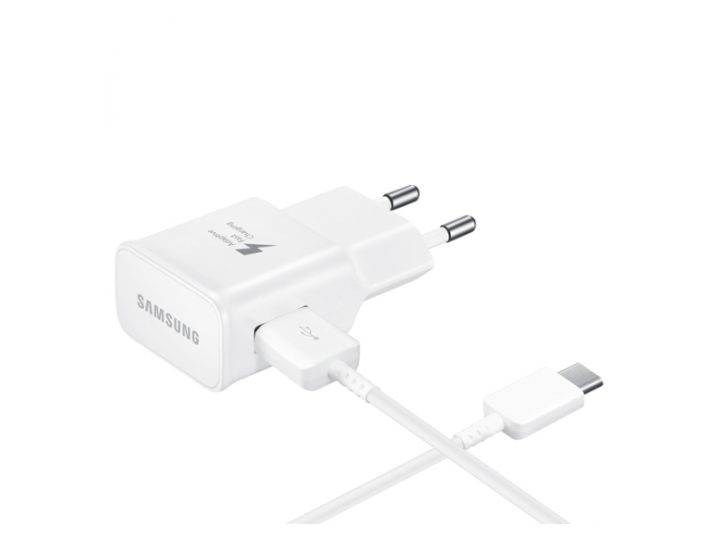 Сетевое зарядное устройство Samsung 1 USB + кабель Type-C 2A Белый