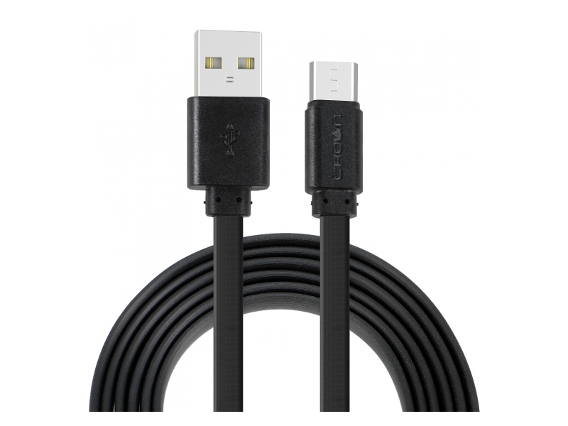 Кабель USB - micro USB  1022M CrownMicro Черный