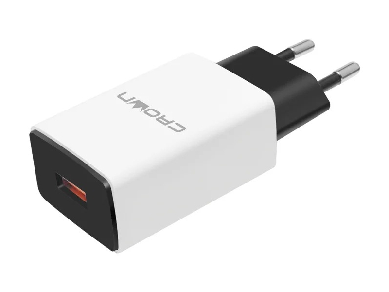 Сетевое зарядное устройство CrownMicro 1 USB Quick Charge Белый