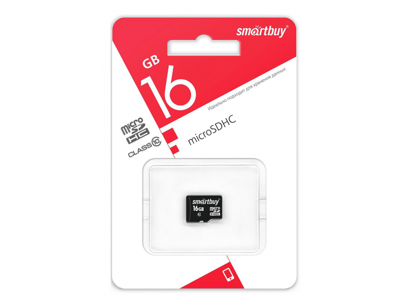 Карта памяти micro-SD 16GB class 10 без адаптера