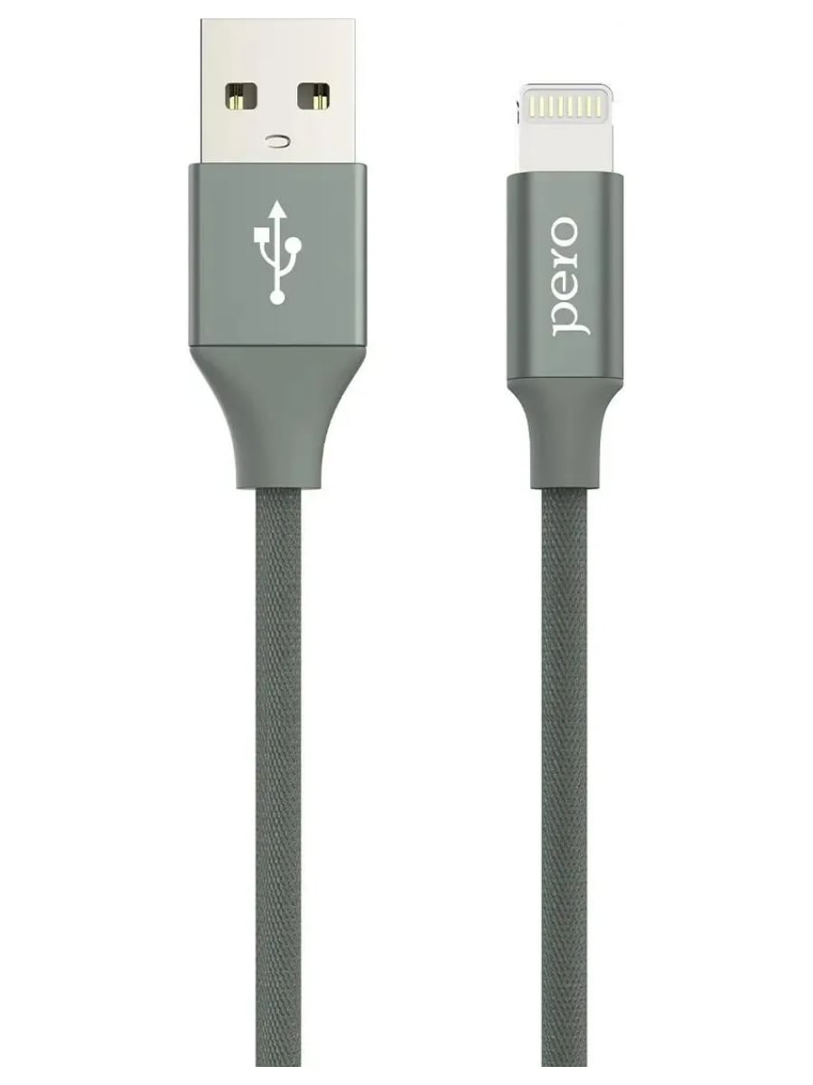 Кабель USB - Lightining 2А PERO DC-02 1м Серый