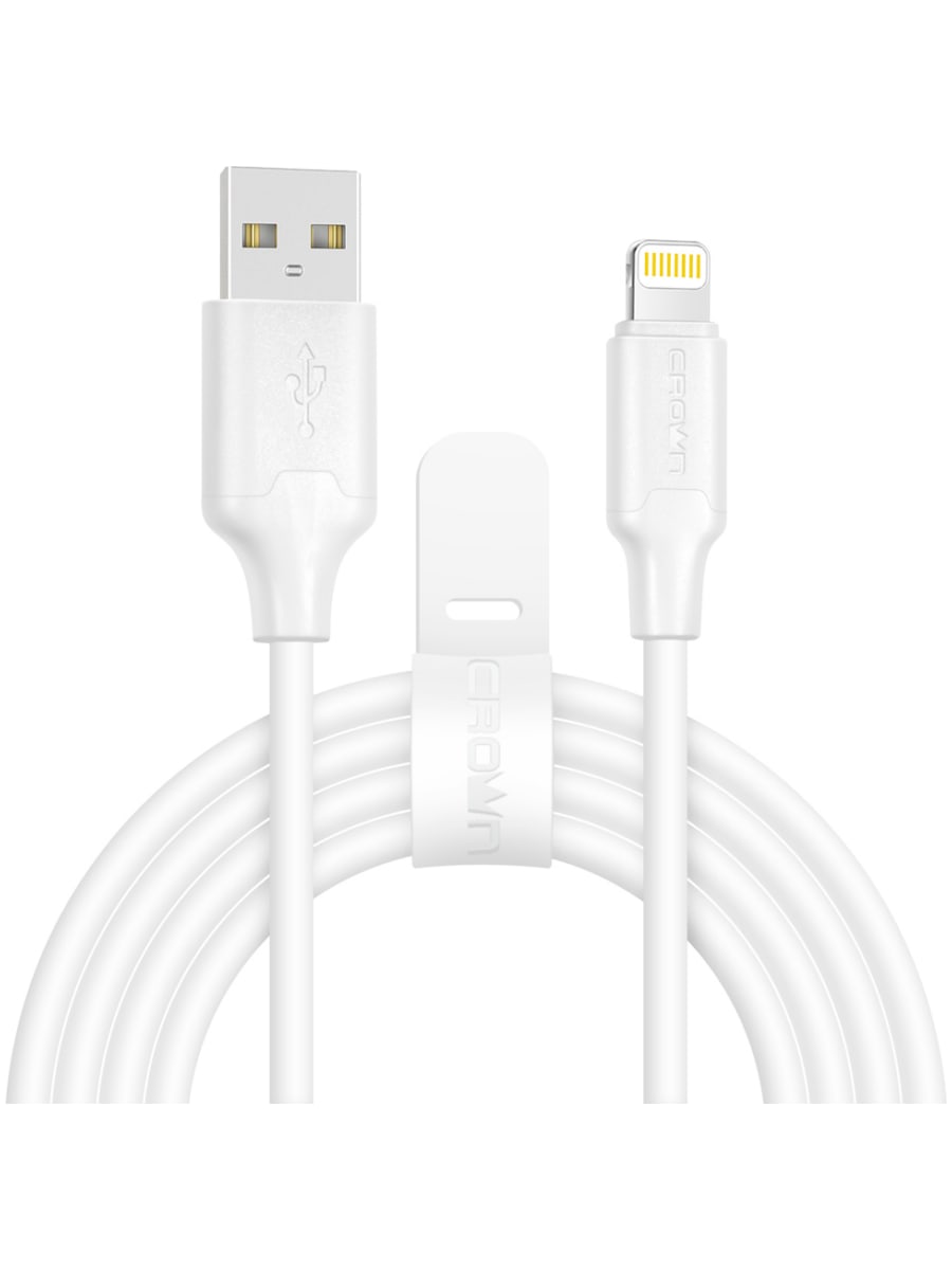 Кабель USB - Lightning 3016L CrownMicro (Белый)