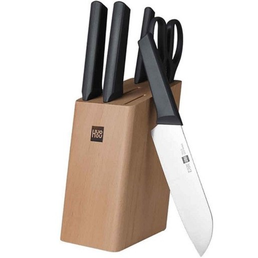 Набор ножей Huohou 5+1 3Cr13 6-pcs kitchen knife Set Lite