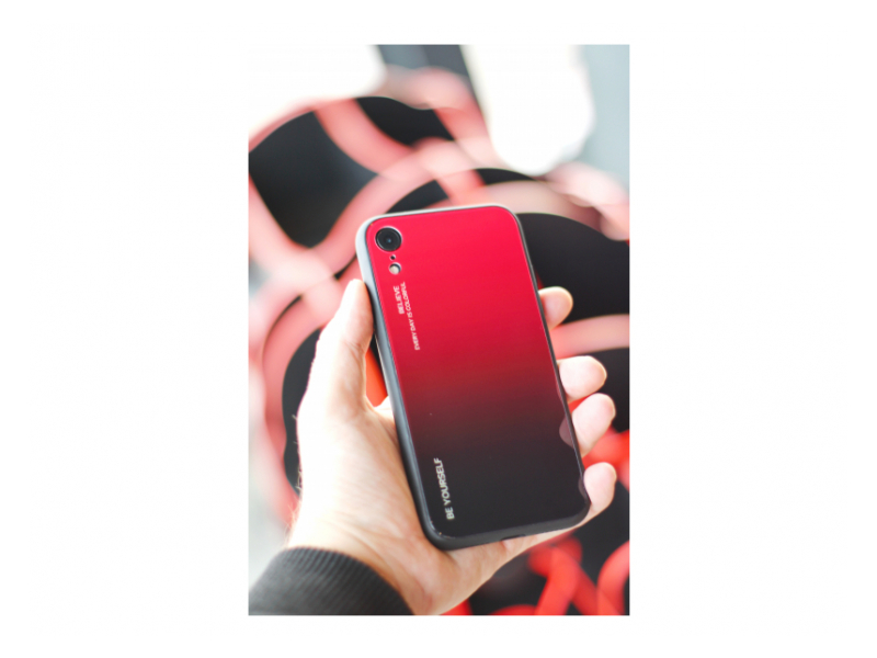 Клип-кейс iPhone XR Glass Красный