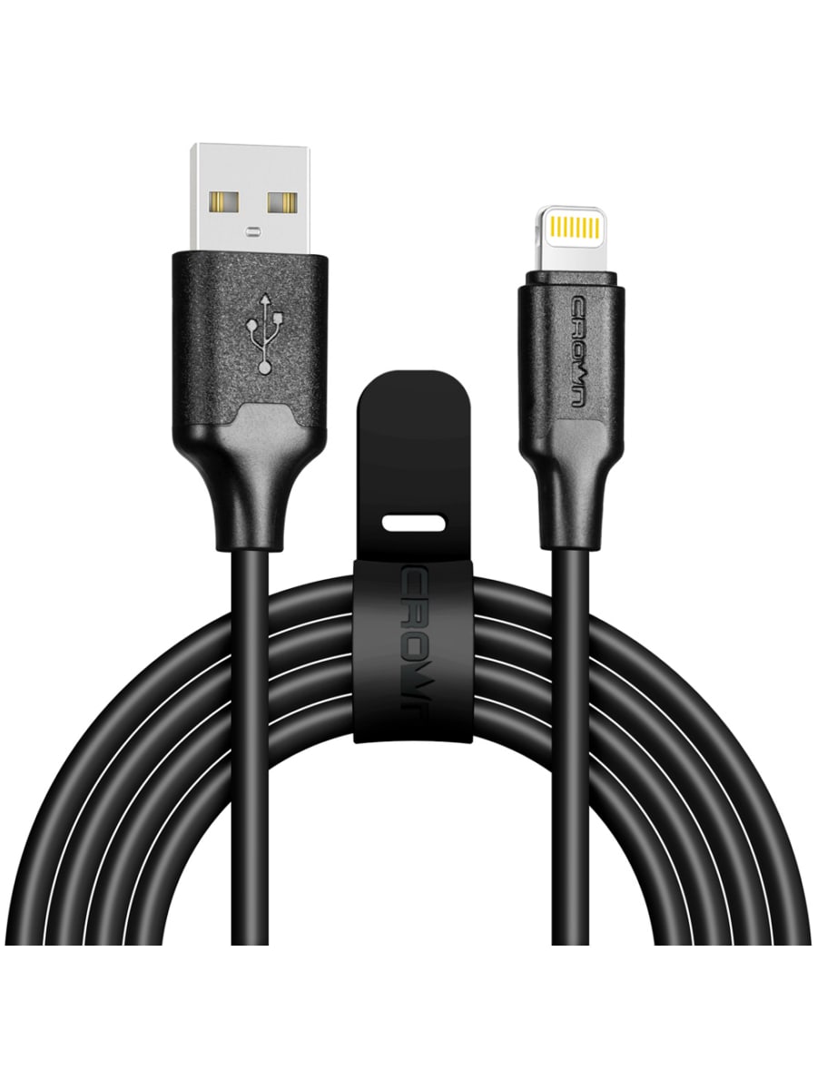 Кабель USB - Lightning 3016L CrownMicro Черный