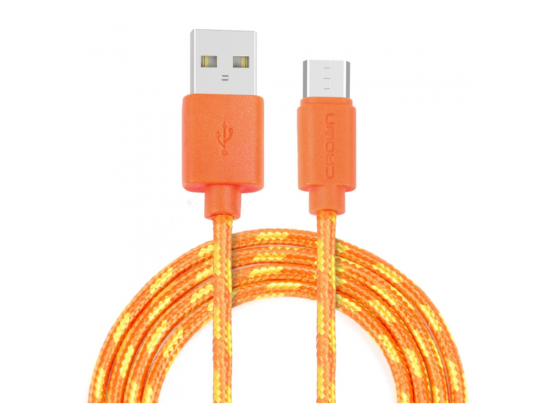 Кабель USB - micro USB  3042M CrownMicro Оранжевый