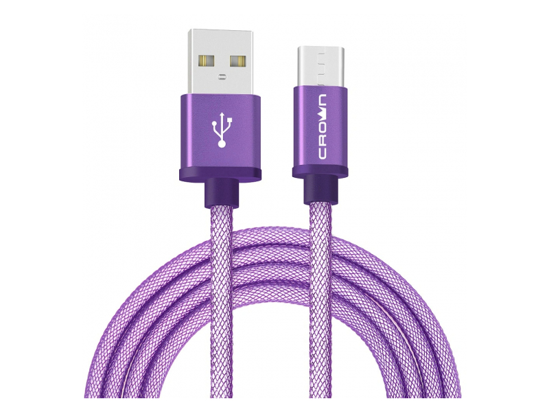 Кабель USB - Type-C  3072C CrownMicro Фиолетовый