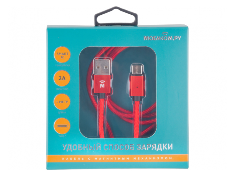 Кабель USB Type-C Magnet 1 м Красный