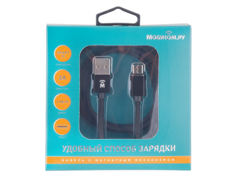 Кабель USB Type-C Magnet 1 м Черный