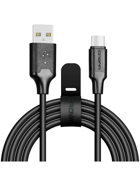 Кабель USB - Type-C  3016C CrownMicro (Черный)