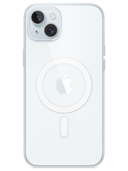 Чехол для iPhone 15 Plus Clear Case MagSafe Прозрачный