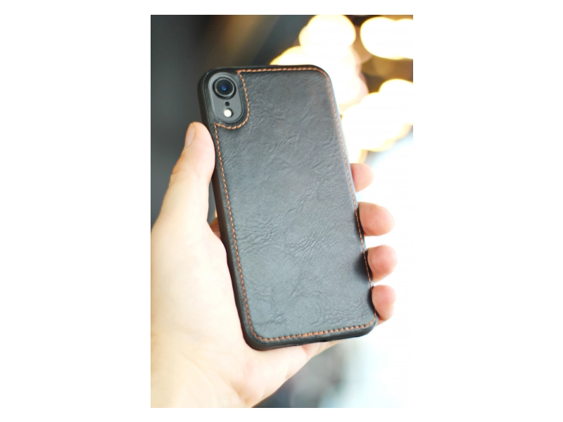 Клип-кейс iPhone XR Leather bag Черный