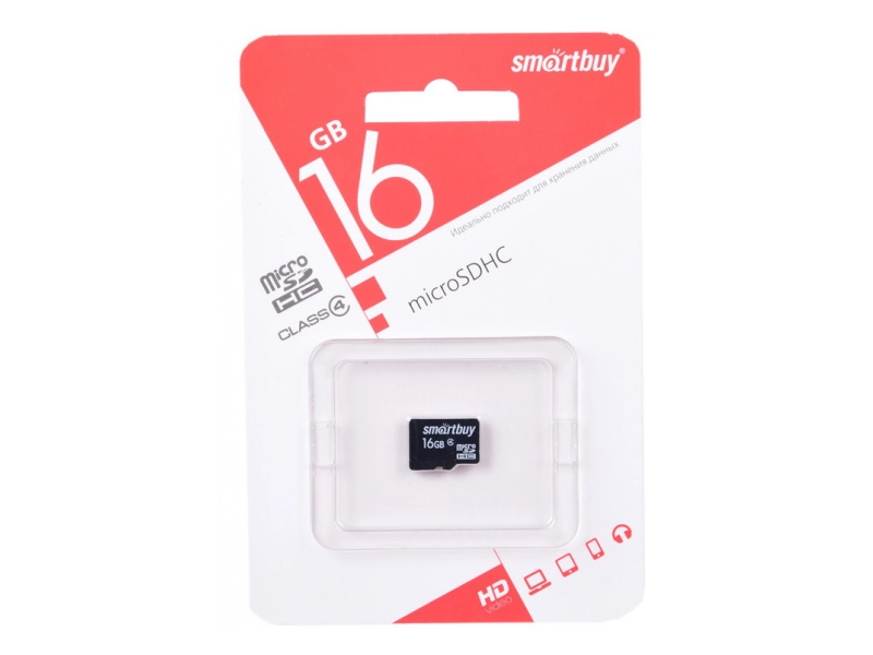 Карта памяти micro-SD 16GB class 4 без адаптера