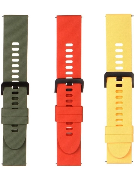 Набор ремешков Xiaomi для Mi Watch (BHR4887GL) (Зеленый, Красный, Желтый)
